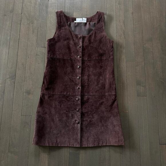100 genuine suede brown dress - Picture 2 of 4